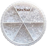 KiraNail（キラネイル）パールセット バージンホワイト ハーフラウンド