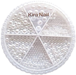 KiraNailパールセット バージンホワイト ラウンド