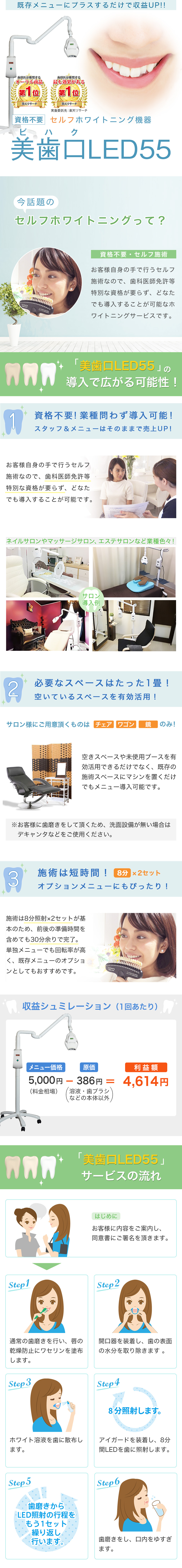 セルフホワイトニング機器 【美歯口LED55】