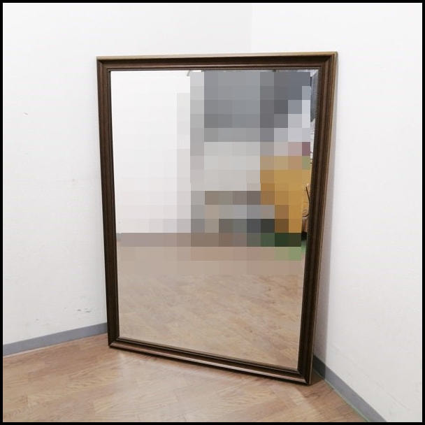 木製枠壁付けミラー 1