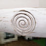 アンティーク木製枠 壁付けミラー ホワイト 5