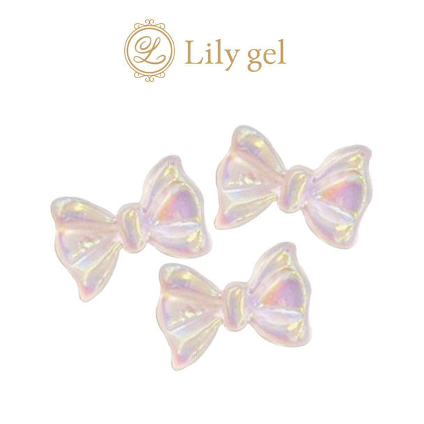 Lily gel オーロラリボンパーツ ピンク [LG80002]