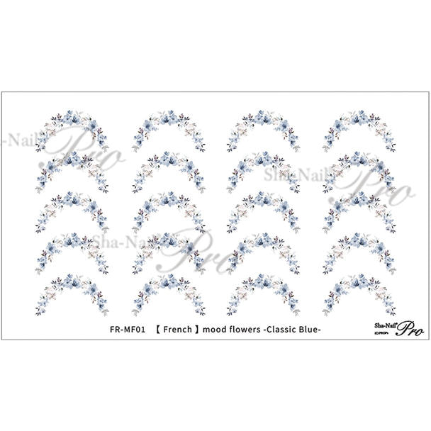 写ネイルplus【French】ムードフラワーズ クラシックブルー 1