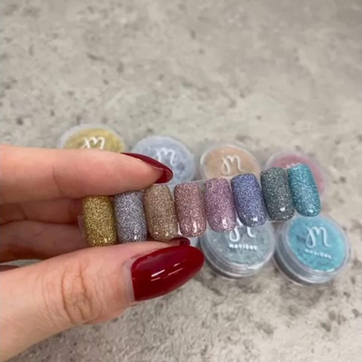 MATIERE レトロリフレクション スペクトラムグリッター ピンクゴールド 
