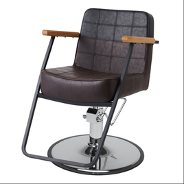 スタイリングチェアーブラック 人工皮革 BARBERPUB サロンチェア スタイリングチェア 理容椅子 セット