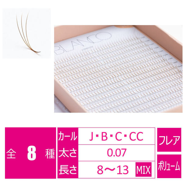 ブラウンプレメイド3Dファン［CCカール 長さ8～10MIX］　 1