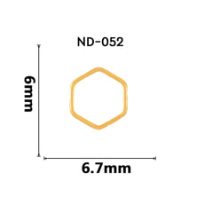 【ND052】NAILTAS（ネイルタス）ネイルデコパーツ 中抜き六角