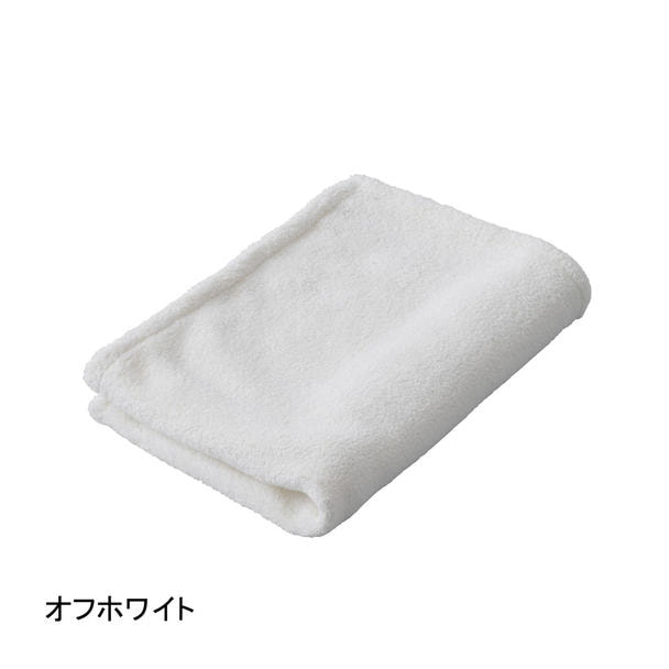 マイクロファイバー ベロアフェイスタオル（35×80cm）オフホワイト 12枚入り 1