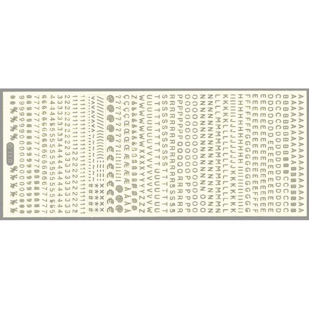 エレガントカットシール英数字601-1000（シルバー） 1