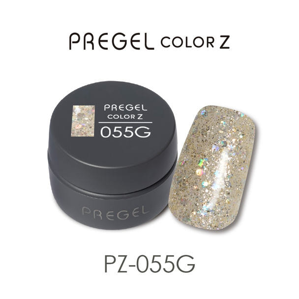 【美品】Andpretty アンドプリティ ジェル全50色 カラーチャート付き プリジェル カラーZ PZ-055G シャイニープリズムシルバーの卸・通販