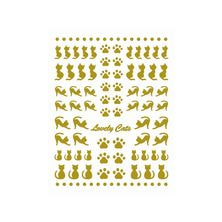 エレガントカットシールミニ 猫 ゴールド (5601-7213)