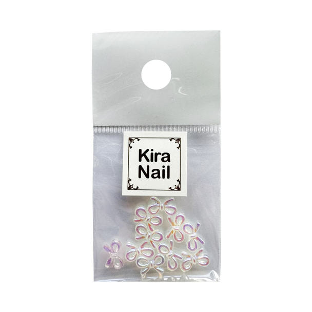 KiraNail（キラネイル）オーロララインリボン オーロラホワイト 10個入 1