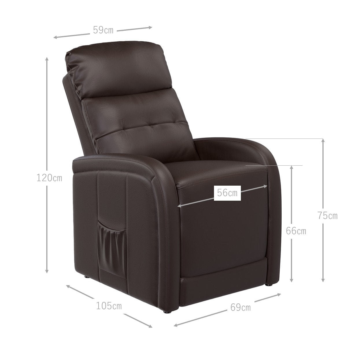 電動ラウンジチェア SISTA neo（シスタネオ）ダークブラウンの卸・通販