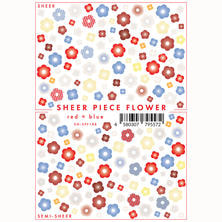 写ネイル SHEER PIECE FLOWER red &times; blue