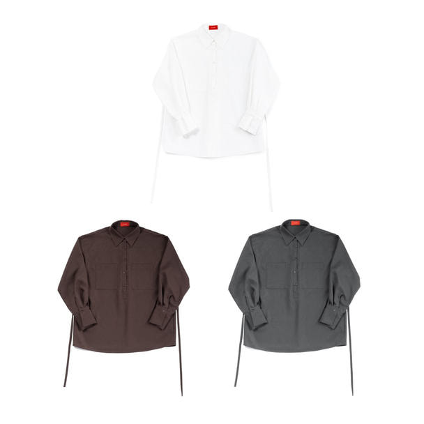 MY FORME プルオーバーシャツ（長袖）ダークグレー（S） 1