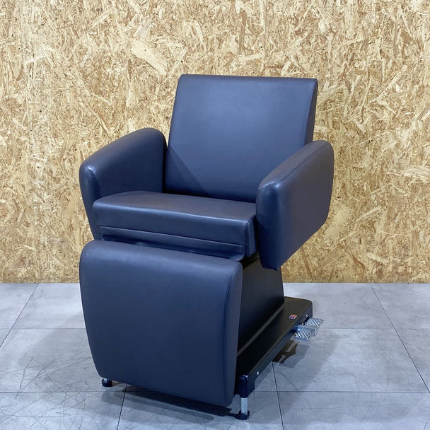 【中古】ビューティガレージ　電動シャンプーチェア『ALVIN-Sofa』レッグレスト連動タイプ　ダークブラウン 1
