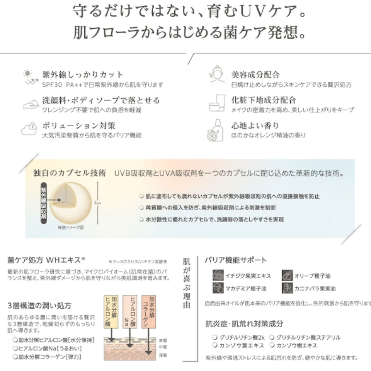 ROYFACE（ロイフェイス） WHスキンケアUVミルク 30mlの卸・通販