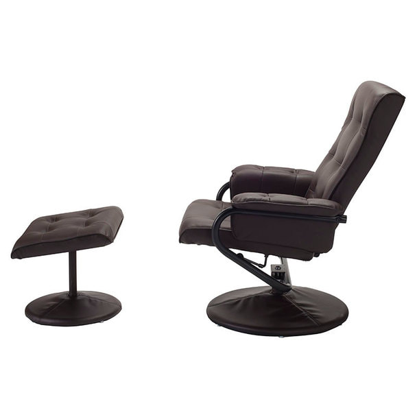 【アウトレット】ラウンジチェア（オットマン付）BT-7222（ダークブラウン） 1