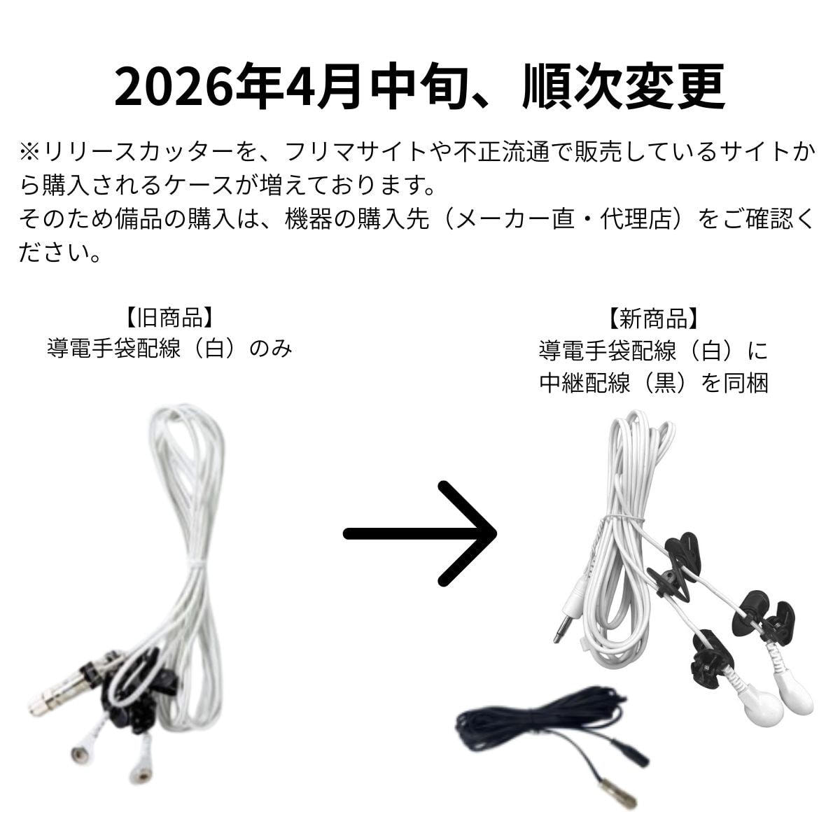 導電手袋配線（白）クリップ付（リリースカッター用）の卸・通販