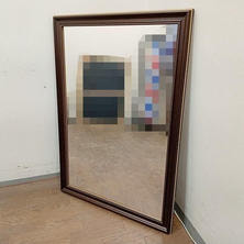 壁掛けミラー 木製枠 縦横どちらでも取り付け可能