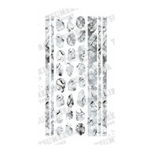 ツメキラ【noble】marble parts white&times;silver NO-MAR-101（ジェル専用）