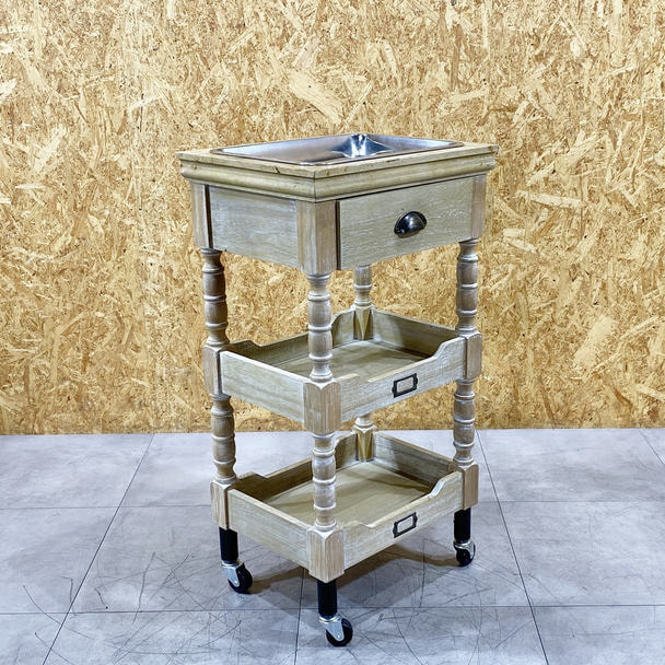 【中古】マテリ　ワゴン『アンティークワゴン　ルシール』ナチュラル 1