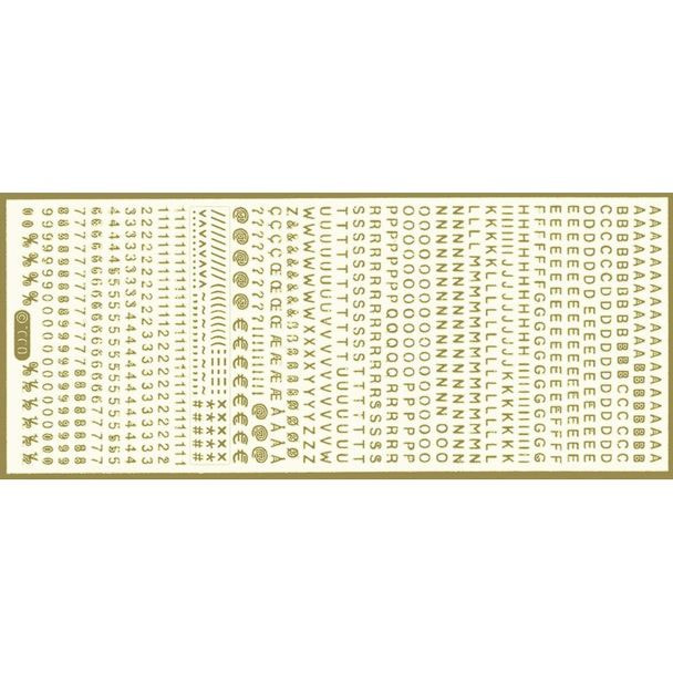 エレガントカットシール英数字600-1000（ゴールド） 1