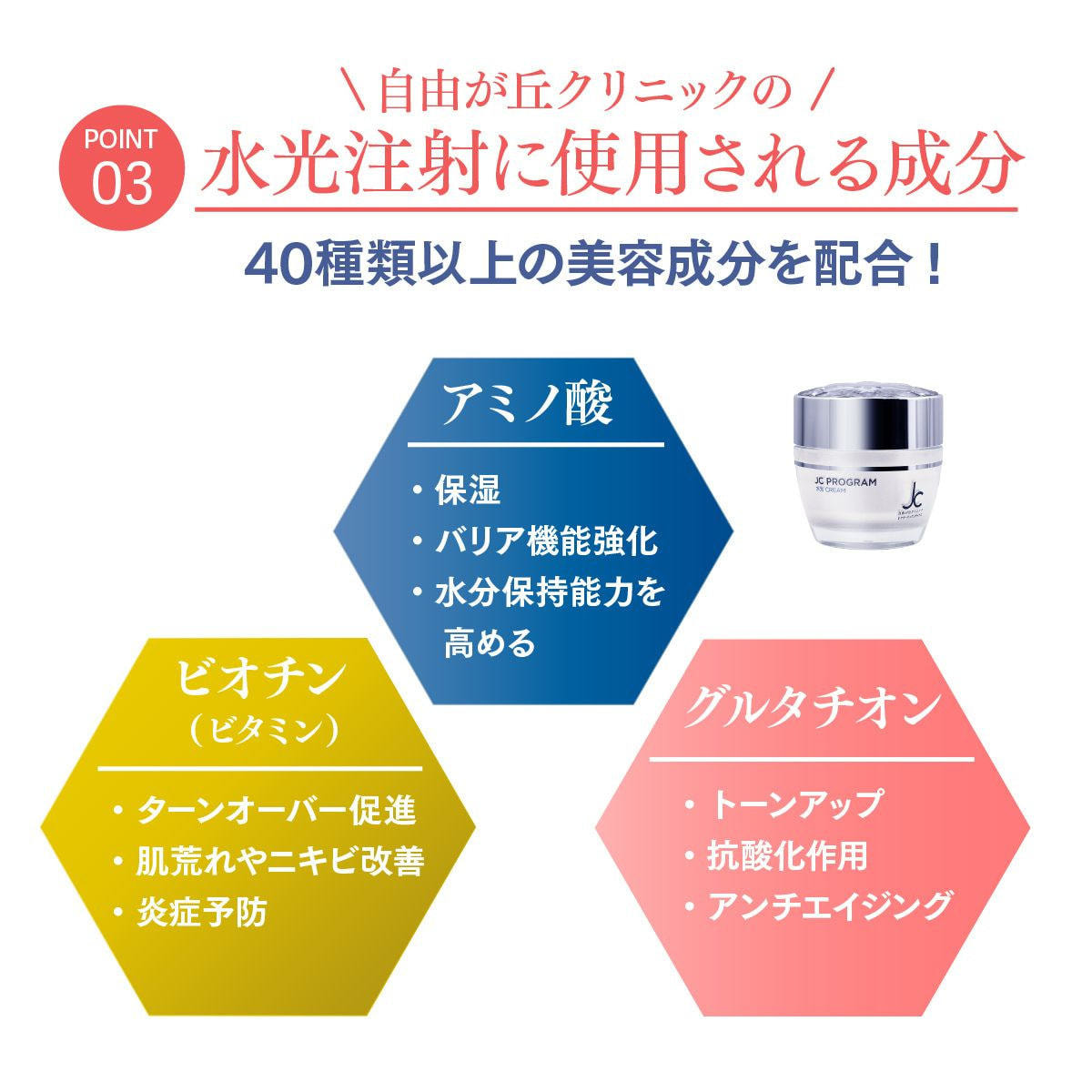 JC PROGRAM JC 水光クリーム 30gの卸・通販 | ビューティガレージ