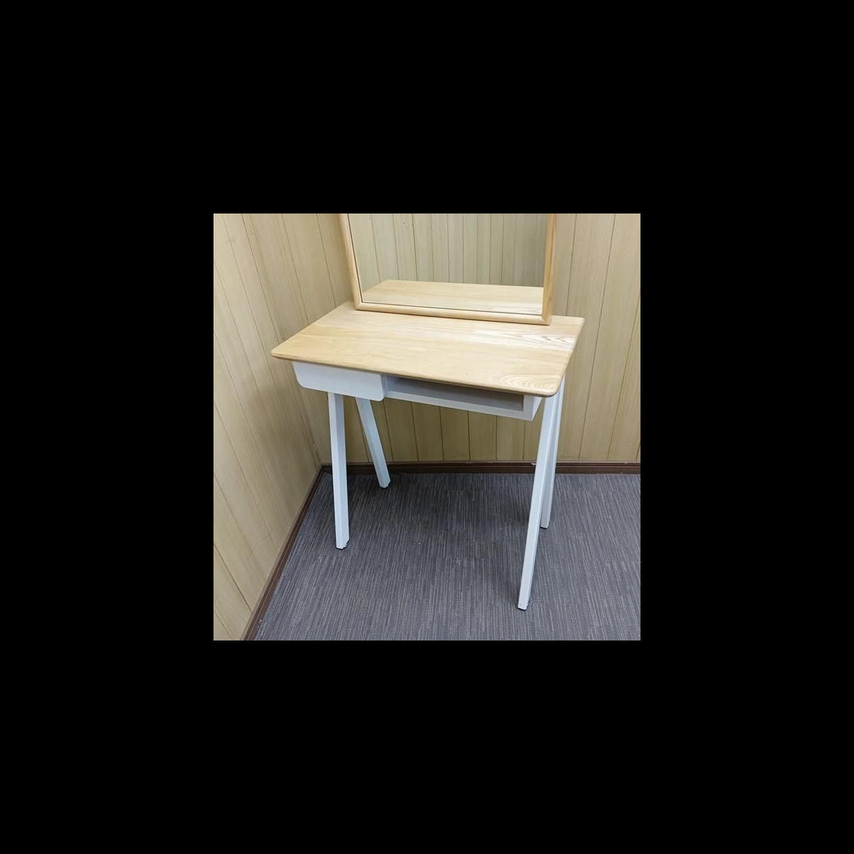 【シャビーシック】天然木製片面ドレッサーLOUISⅡ（ルイⅡ取りに来てくれる方 自立式木製片面ドレッサー ウッド ホワイトの卸・通販 | ビューティ