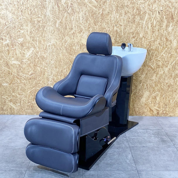 【中古】ビューティガレージ　リラクゼーションシャンプーユニット 『SPAZIO（スパチオ）DELUXE』シングルレバー　ダークブラウン 1
