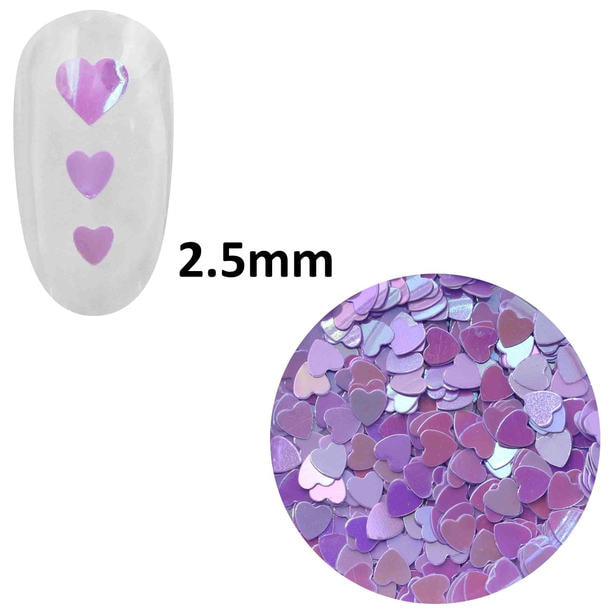 MATIERE ハートホログラム パステルパープル 2.5mm 1
