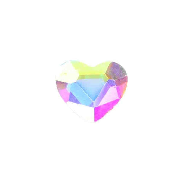 MATIERE ガラスストーン ハート オーロラ 3×3.5mm 5pcs