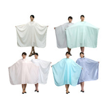 【アウトレット】No.3001 パステルカラー ヘアーカッティングクロス（ヒモ付） ブルー 日本製