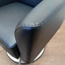 タカラベルモント STYLING SOFA II Morb ブラック アルミバー付 丸盤ベース 新品レザー張替済 9