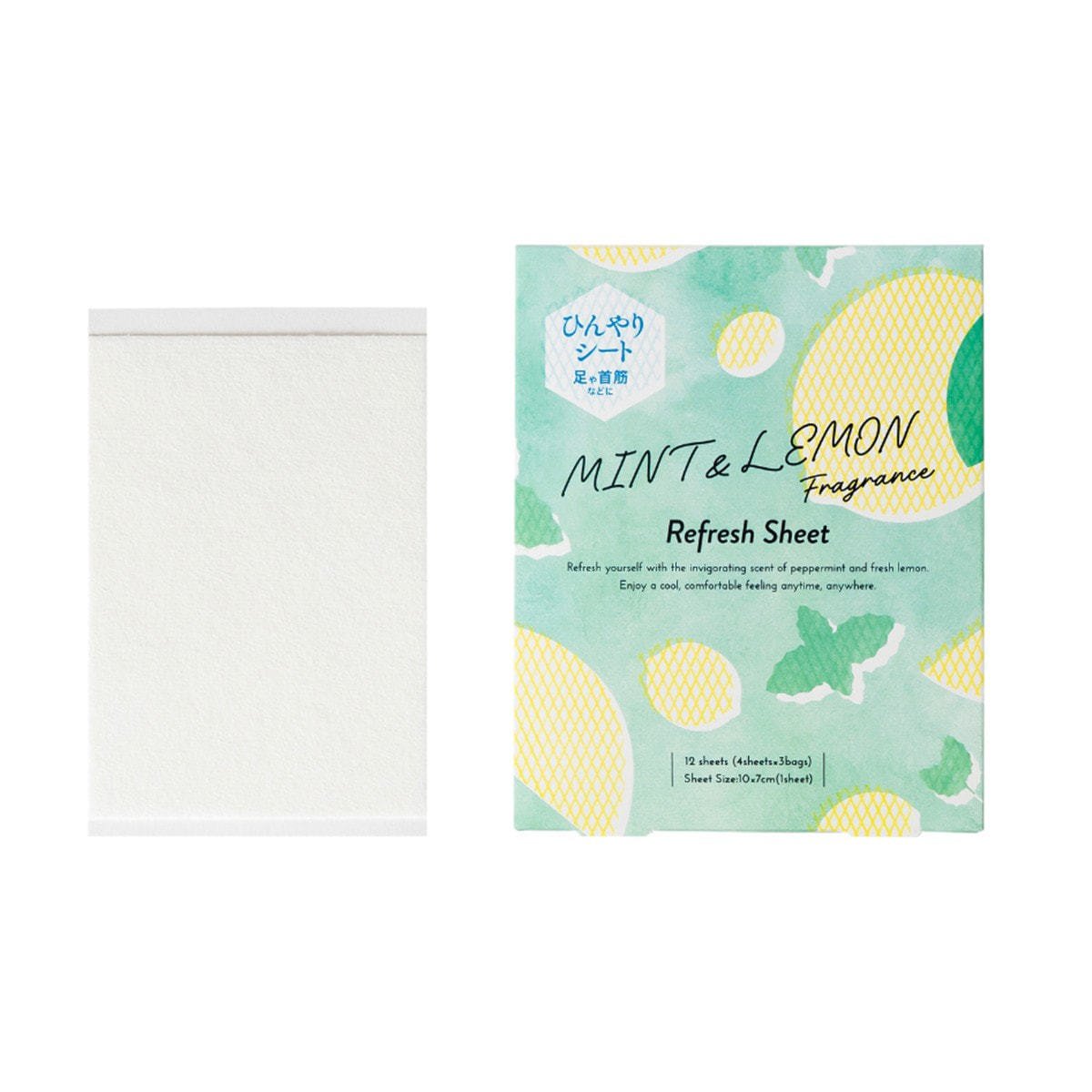 数量限定】生活の木 ミント&レモン リフレッシュシート 4枚入り×3袋の