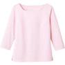 七分袖スクエアネックT WP370（3L）（ホワイト） 3