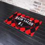 【玄関マット】Rockabilly ブラック×レッド（50 × 75cm） 3