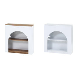 スキマ型4段エンドワゴン W40cm ストア・エキスプレス:スキマ型4段エンドワゴン W40cm ホワイト 61-114