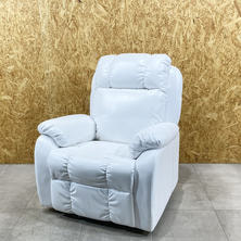 【中古】ビューティガレージ　電動ラウンジチェア 『SHIFFON（シフォン）専用レザーカバー付き』ホワイト