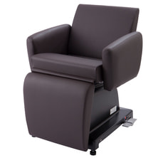 【アウトレット】電動シャンプーチェア ALVIN-Sofa【レッグレスト連動タイプ】ダークブラウ