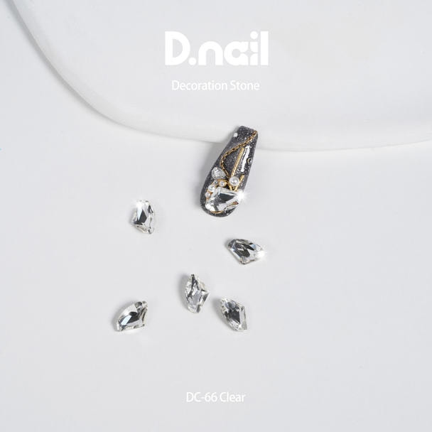D.nail デコレーションストーン DC-66 エッジカット クリア 1