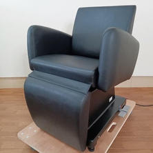 ビューティガレージ 電動シャンプーチェア ALVIN-sofa アルビンソファ ブラック レッグレスト連動