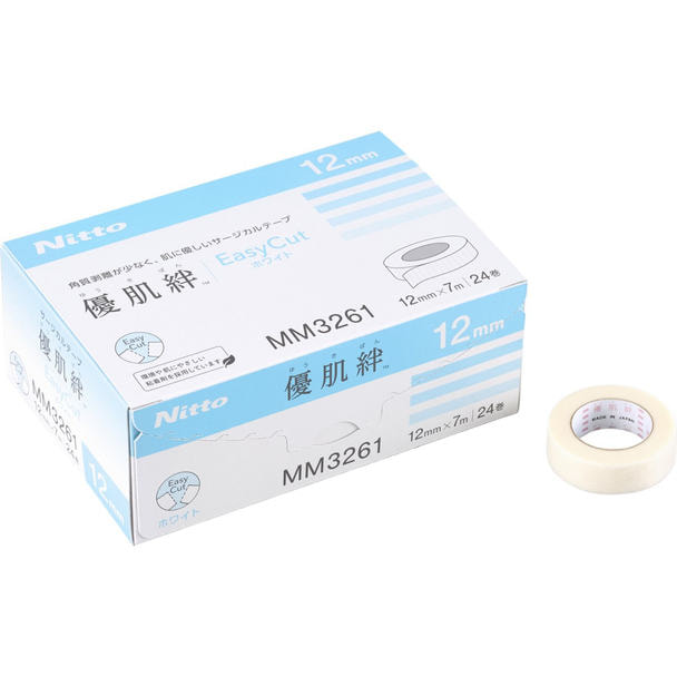 【優肌絆】EasyCut ホワイト 12mm 24巻 1