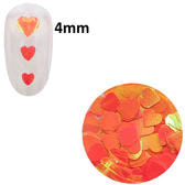 MATIERE ハートホログラム ブライトオレンジ 4mm