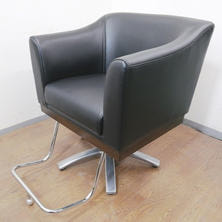 タカラベルモント スタイリングソファ タイプA ブラック 新品レザー張替済