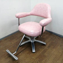 タカラベルモント スタイリングチェア YAMA ヤマ ピンク 新品レザー張替済