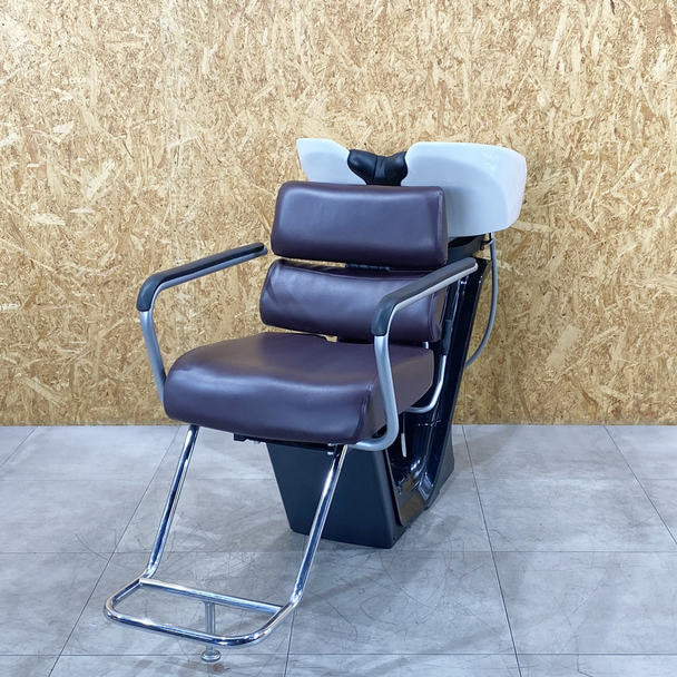 【中古】タカラベルモント　バックシャンプー 『RSIII AXIS(アクシス) Wステップ』 固定ボウル仕様　 ダークブラウン 1