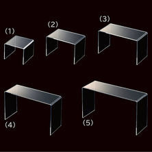 透明アクリルコの字ラック＜奥行10cm＞2個セット