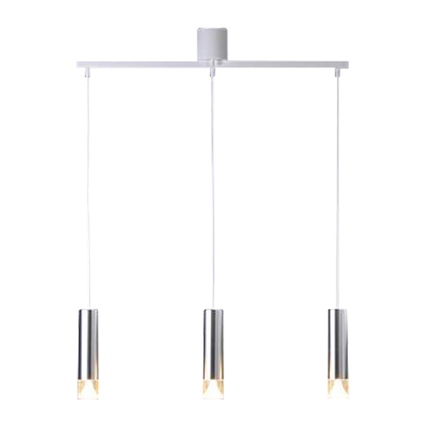 LED３灯円筒ペンダントライト シルバー（MPN06SI-3） 1