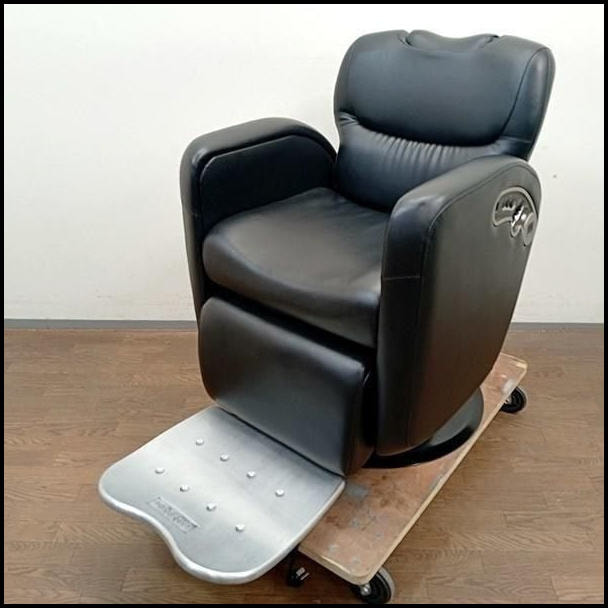 タカラベルモント LUAR ルアール ブラック 美容サロン向 スタンダード レッグレスト単動・ステップ一体型 アルミステップ 壁配線か床配線かお知らせください 1